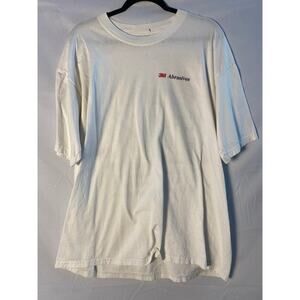 Gildan NASCAR 3M Abrasives Sponsored White Racing Graphic Print Shirt Men's XL